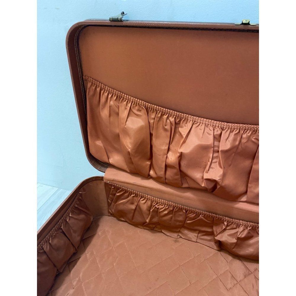 Vintage Lady Baltimore Hard Shell Luggage Suitcase Brown - Picture 4 of 6
